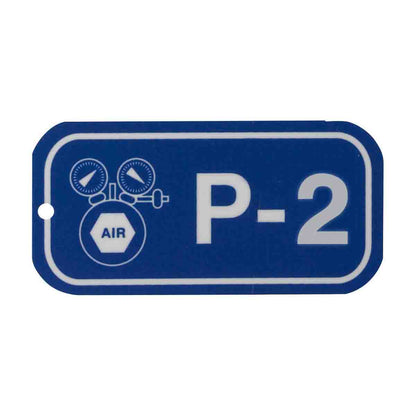 1.5"X3" ENERGY TAGS WHT/BLU,P-2, 5/PK