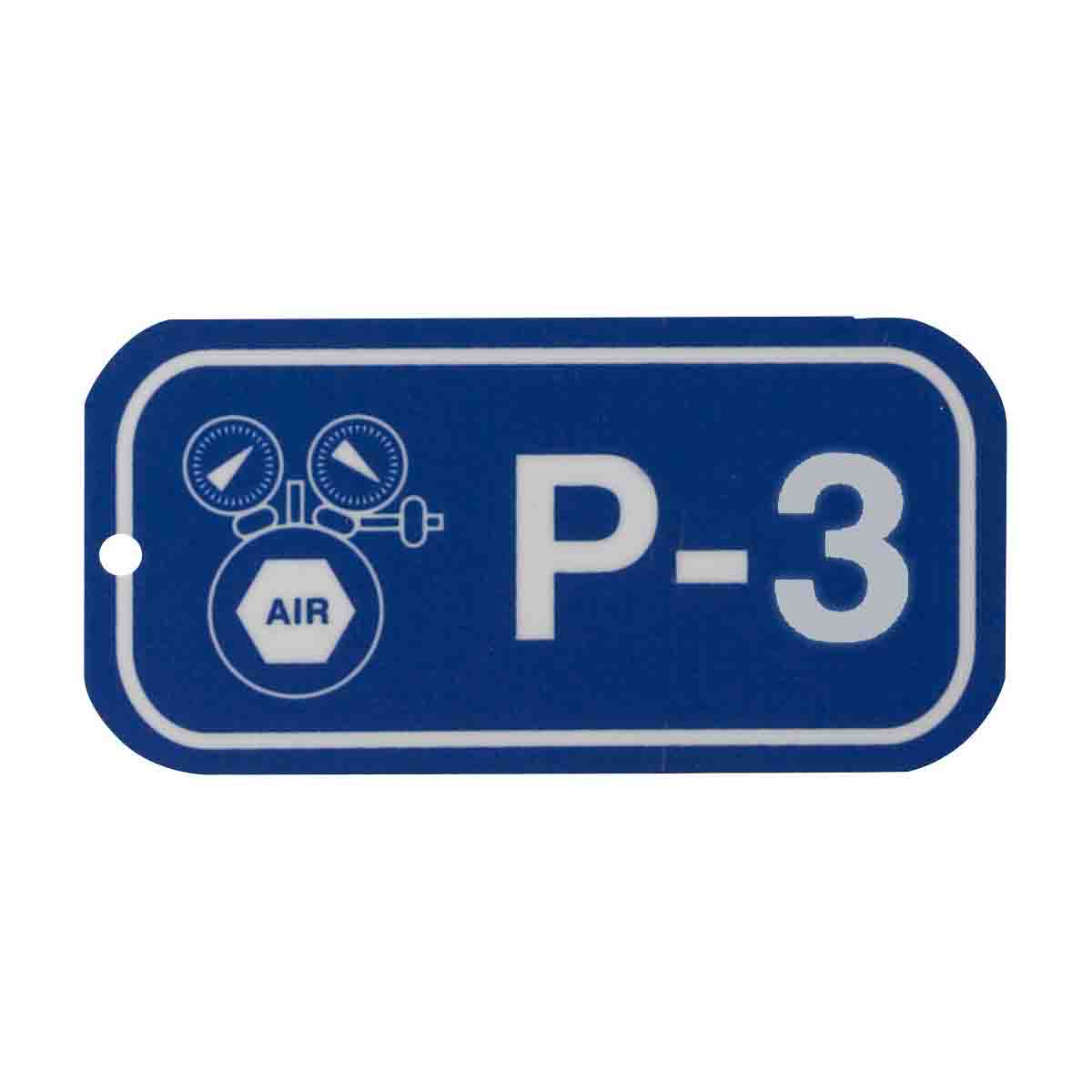 1.5"X3" ENERGY TAGS WHT/BLU,P-3, 25/PK