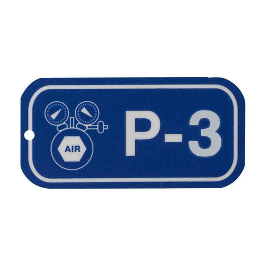1.5"X3" ENERGY TAGS WHT/BLU,P-3, 25/PK