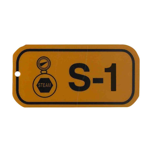 1.5"X3" ENERGY TAGS BLK/ORG,S-1, 25/PK