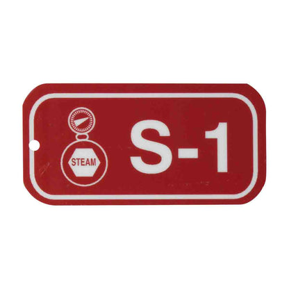 1.5"X3" ENERGY TAGS WHT/RED,S-1, 5/PK