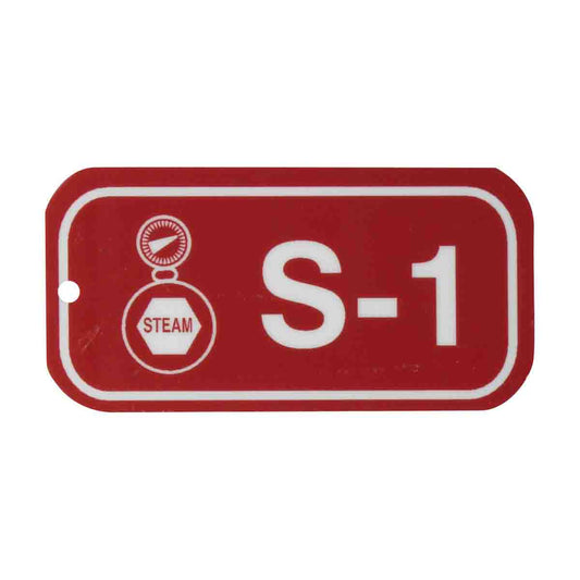 1.5"X3" ENERGY TAGS WHT/RED,S-1, 25/PK