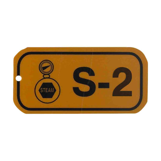 1.5"X3" ENERGY TAGS BLK/ORG,S-2, 25/PK