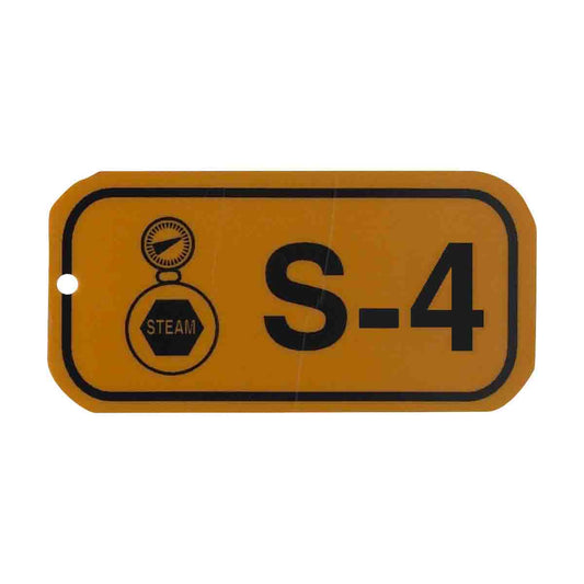 1.5"X3" ENERGY TAGS BLK/ORG,S-4, 25/PK