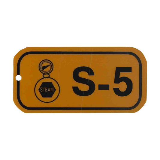 1.5"X3" ENERGY TAGS BLK/ORG,S-5, 25/PK