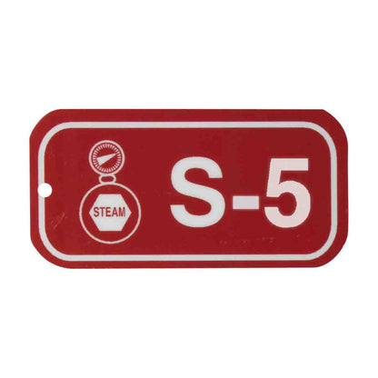 1.5"X3" ENERGY TAGS WHT/RED,S-5, 5/PK