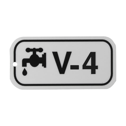 1.5"X3" ENERGY TAGS BLK/WHT,V-4, 25/PK