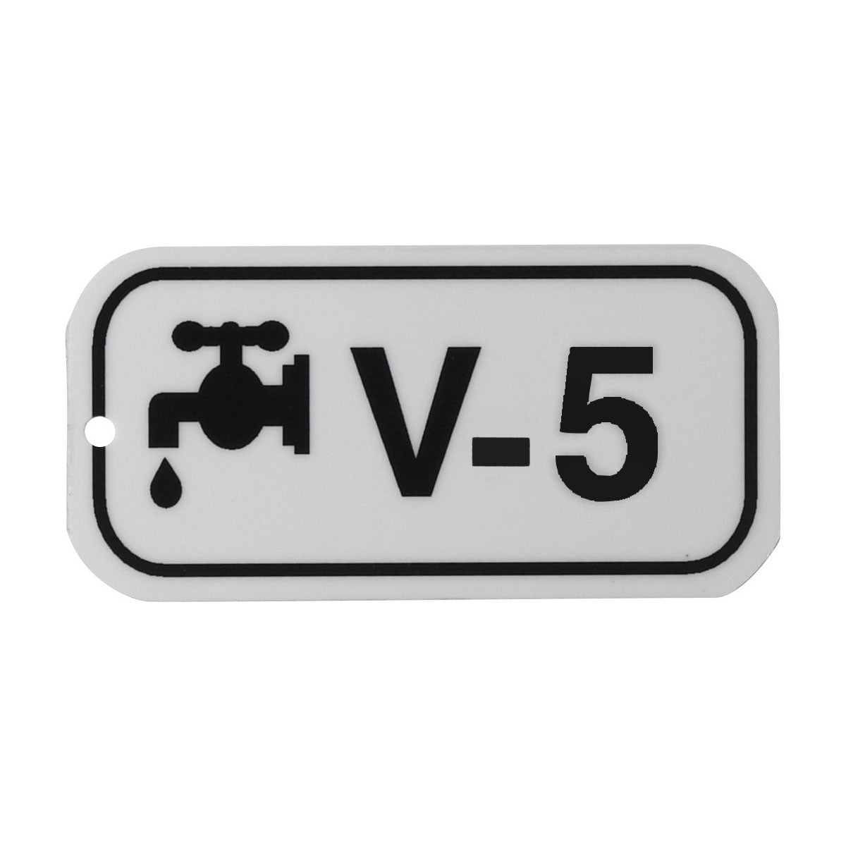 1.5"X3" ENERGY TAGS BLK/WHT,V-5, 25/PK