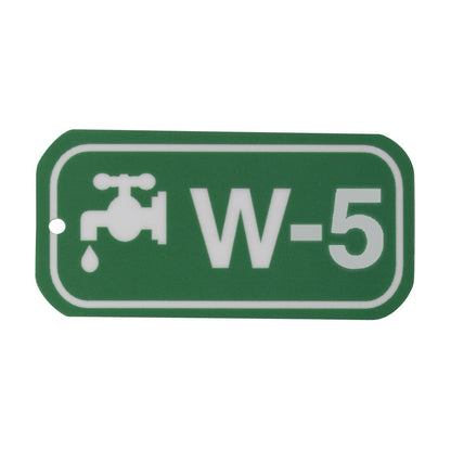 1.5"X3" ENERGY TAGS WHT/GRN,W-5, 25/PK