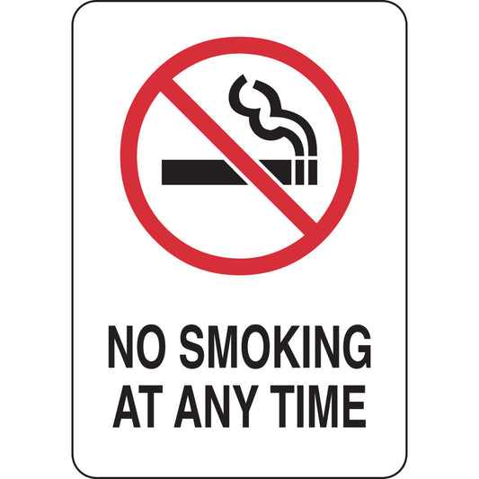 B401 10X7 BLK,RED/WHT NO SMOKING ANY....