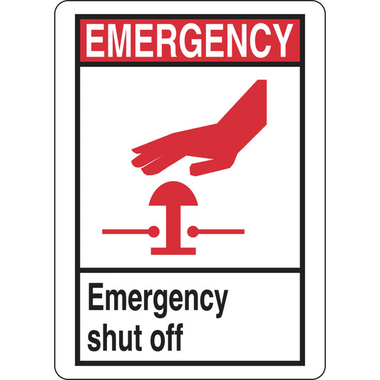 B-302 14X10 BLK,RED/WHT FIRE SAFETY SIGN