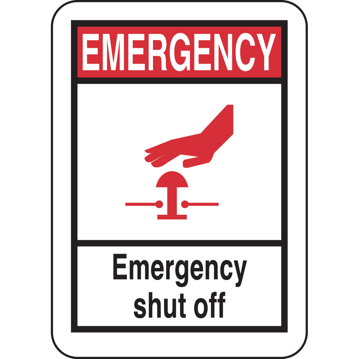 B302 7X5 BLK,RED/WHT FIRE SAFETY SIGN