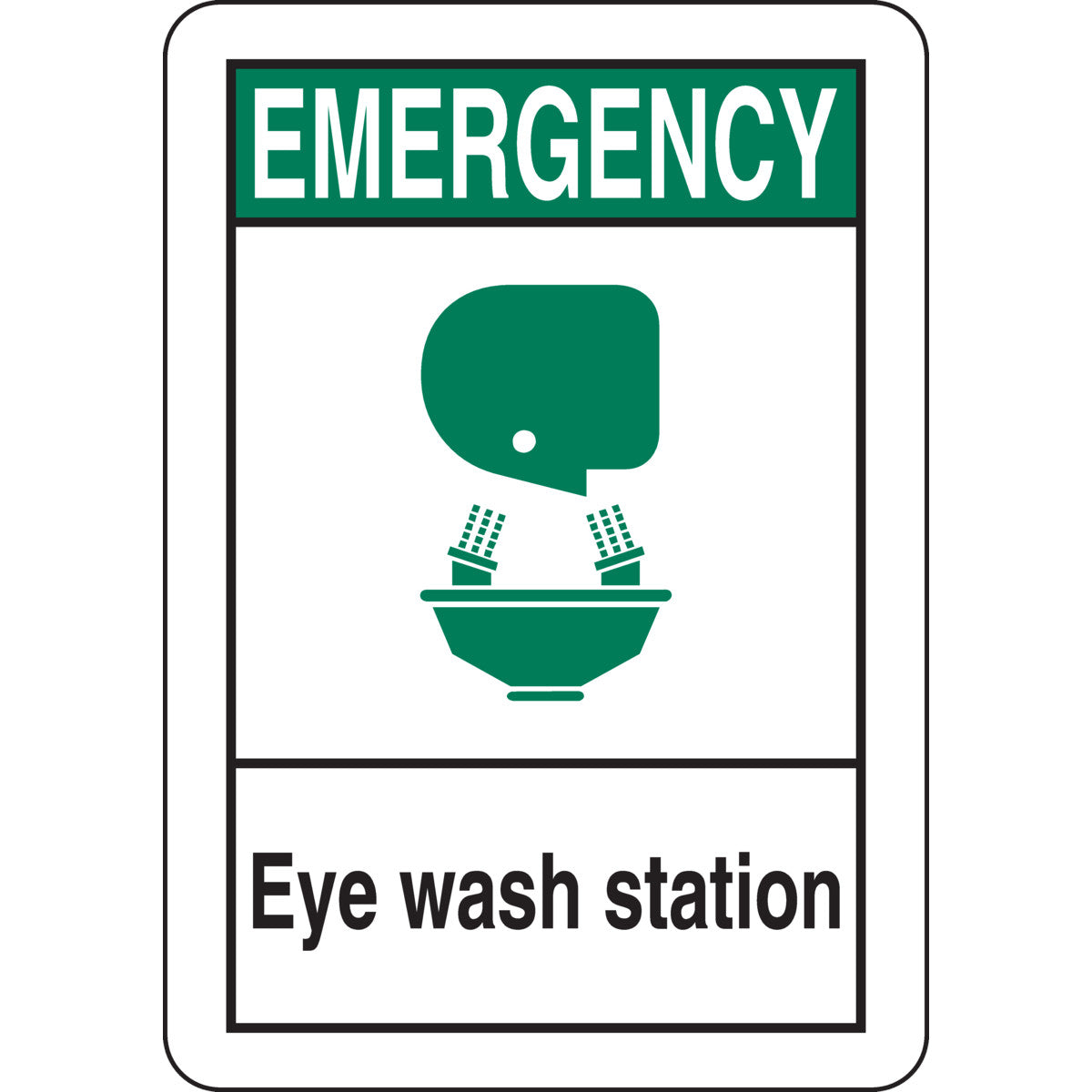 B946 10X14 BLK,GRN/WHT FIRE SAFETY SIGN