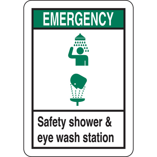 B401 7X10 BLK,GRN/WHT FIRST AID SIGN
