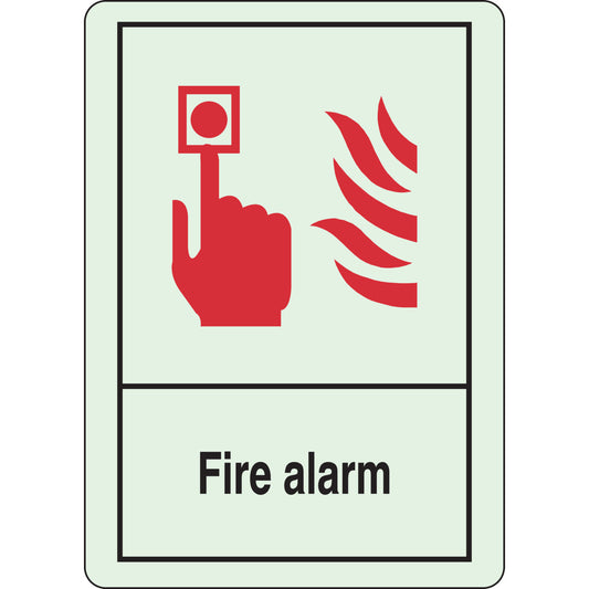 B347 10X14 BLK,RED/WHT FIRE SAFETY SIGN