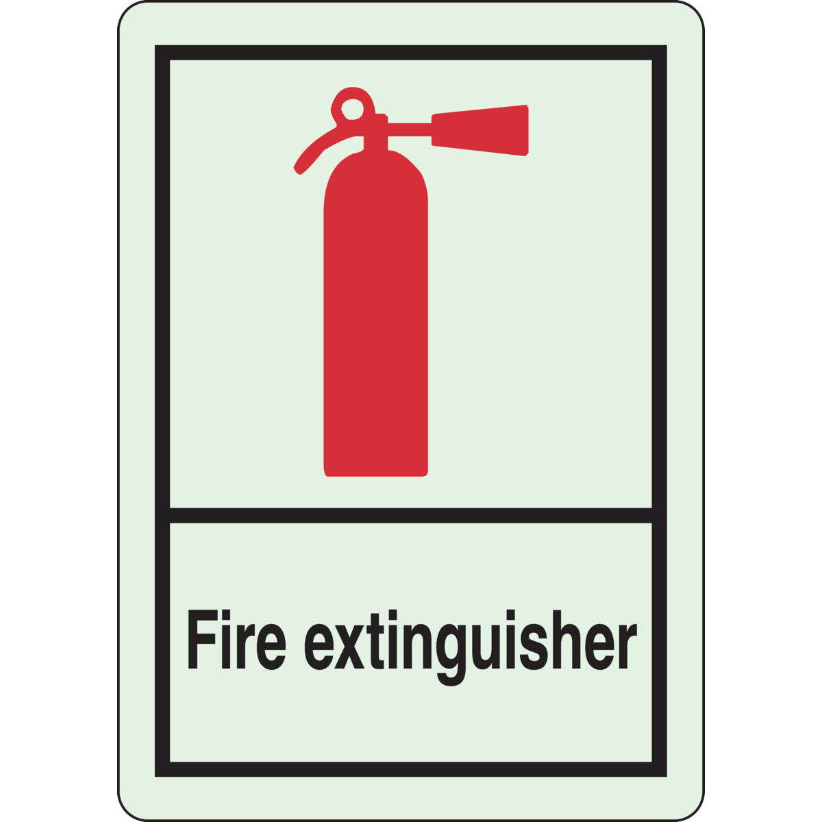 B347 14X10 BLK,RED/WHT FIRE SAFETY SIGN