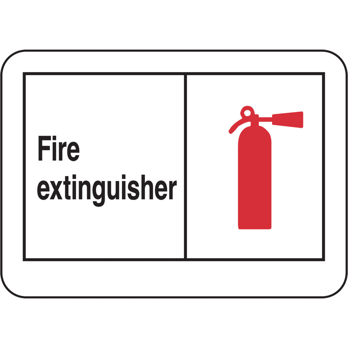 B302 14X10 BLK,RED/WHT FIRE SAFETY SIGN