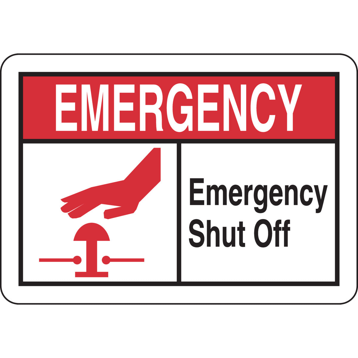 B302 7X10 BLK,RED/WHT FIRE SAFETY SIGN