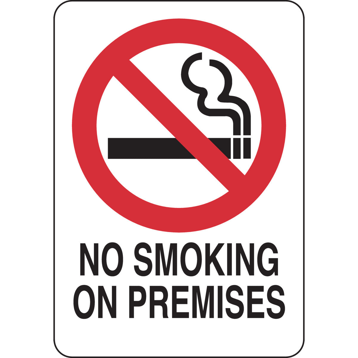 B946 10X7 BLK,RED/WHT NO SMOKING ON.....