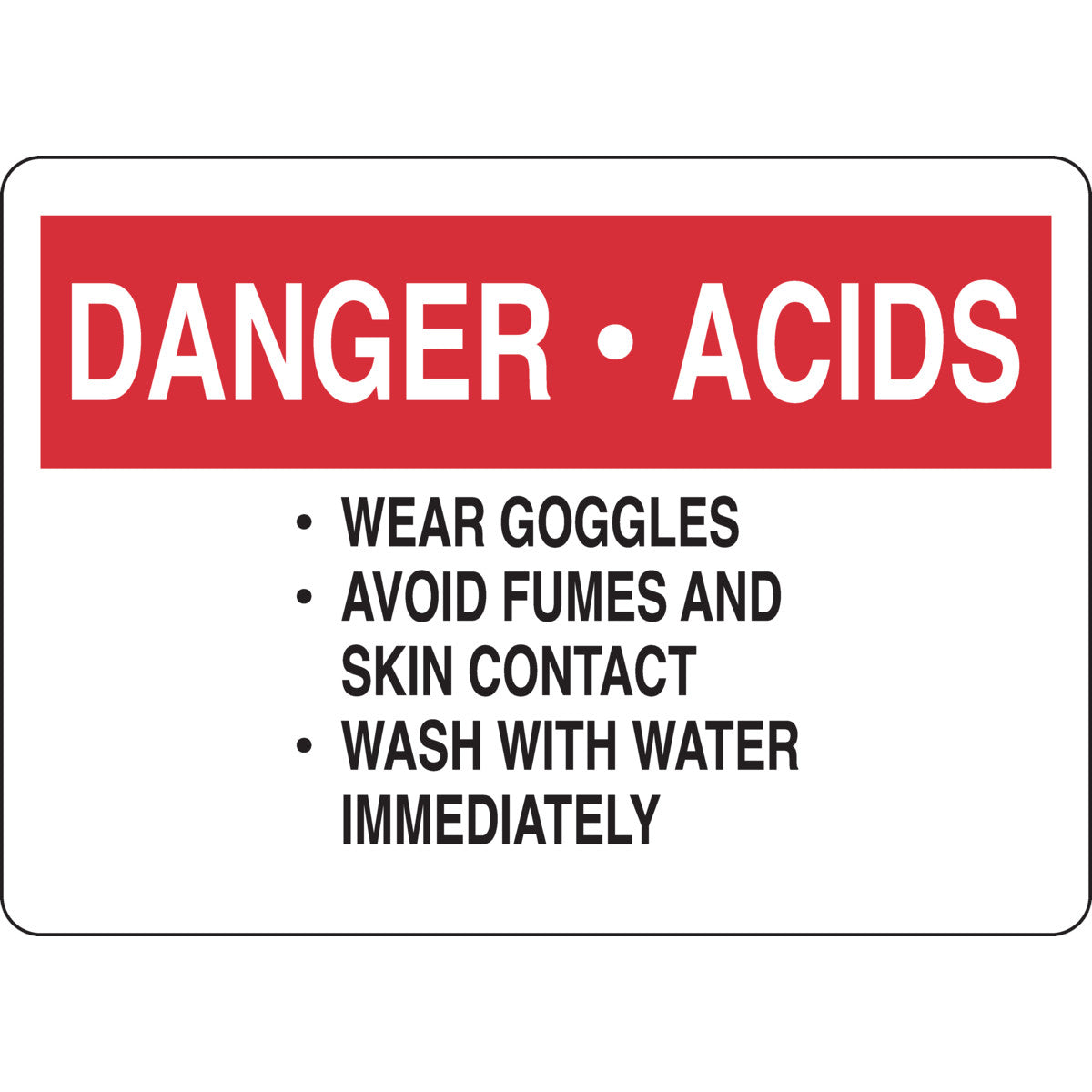 B302 SAFETY SIGN 10X14 BLK/RED/WHT