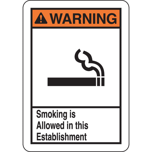 B401 PLASTIC 10X7 SMOKING IS ALLOWED