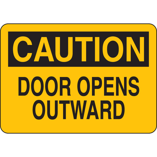 B401 7X10 BLK/YEL CAUTION DOOR OPENS