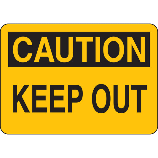 B302 7X10 BLK/YEL CAUTION KEEP OUT