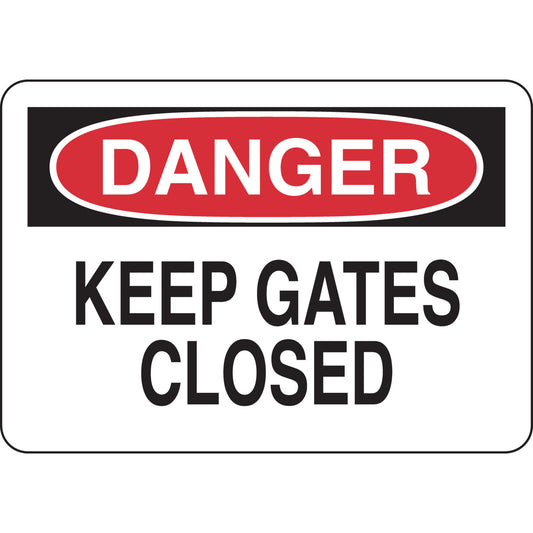 B555 7X10 BLK/RD/WHT DANGER KEEP GATES