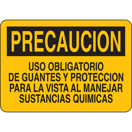 B401 10X14 BLK/YEL PRECAUCION SE DEBEN