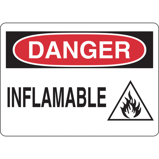 B401 10X14 BLK/RD/WHT PELIGRO INFLAMABLE