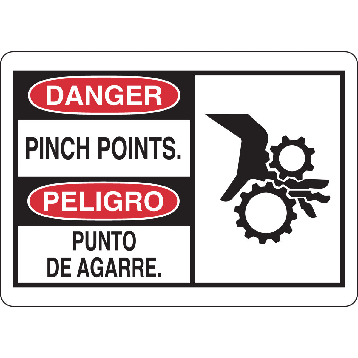 B401 7X10 BLK/RED/WHT BILING/DANGER