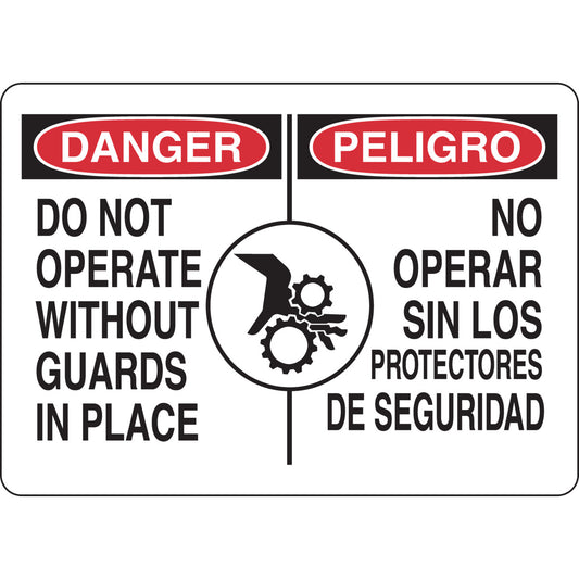 B401 10X14 BLK/RED/WHT BILING/DANGER DO