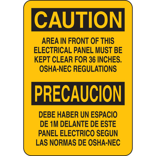 B302 10X7 BLK/YEL BILING/CAUTION AREA