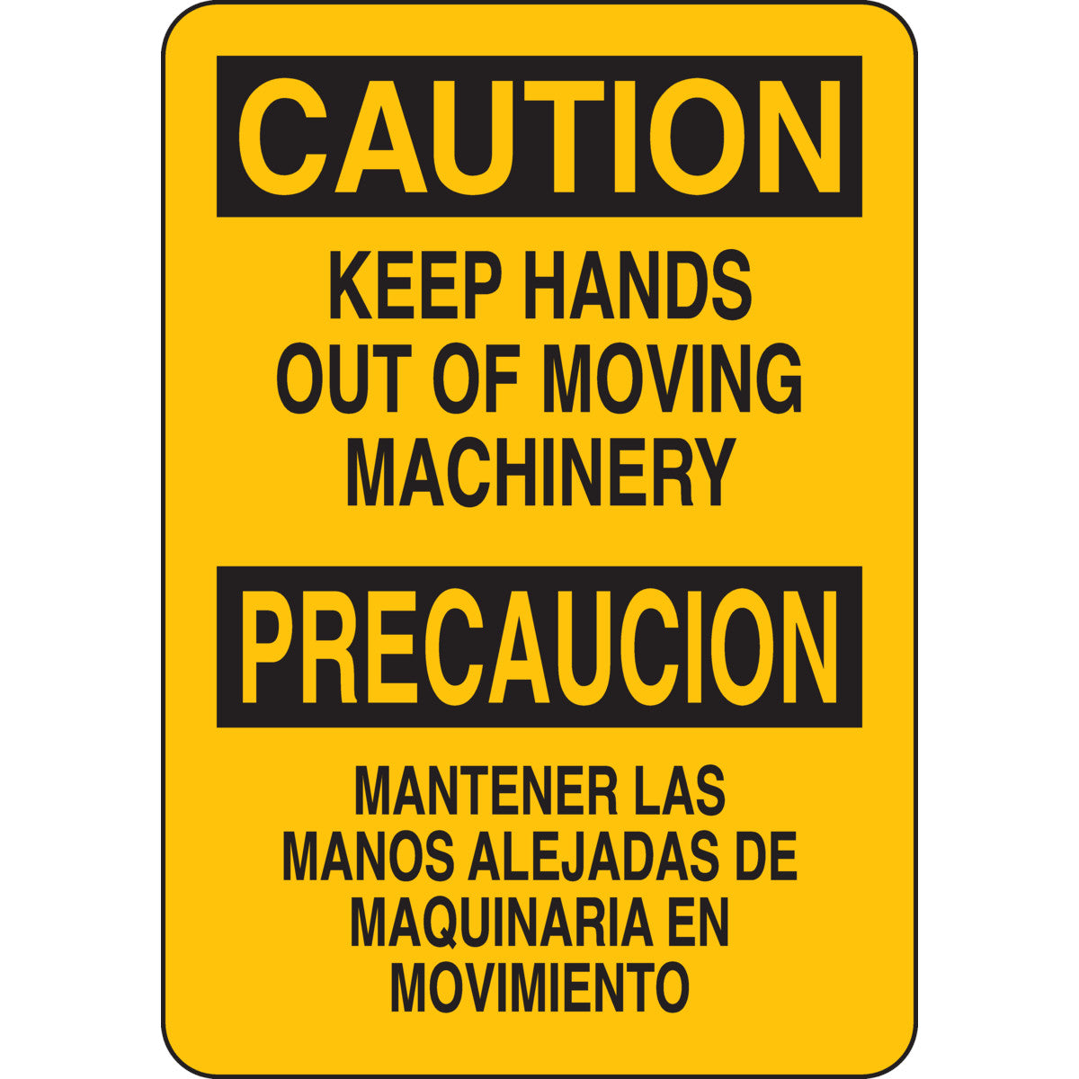 B555 10X7 BLK/YEL BILING/CAUTION KEEP