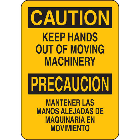B555 10X7 BLK/YEL BILING/CAUTION KEEP