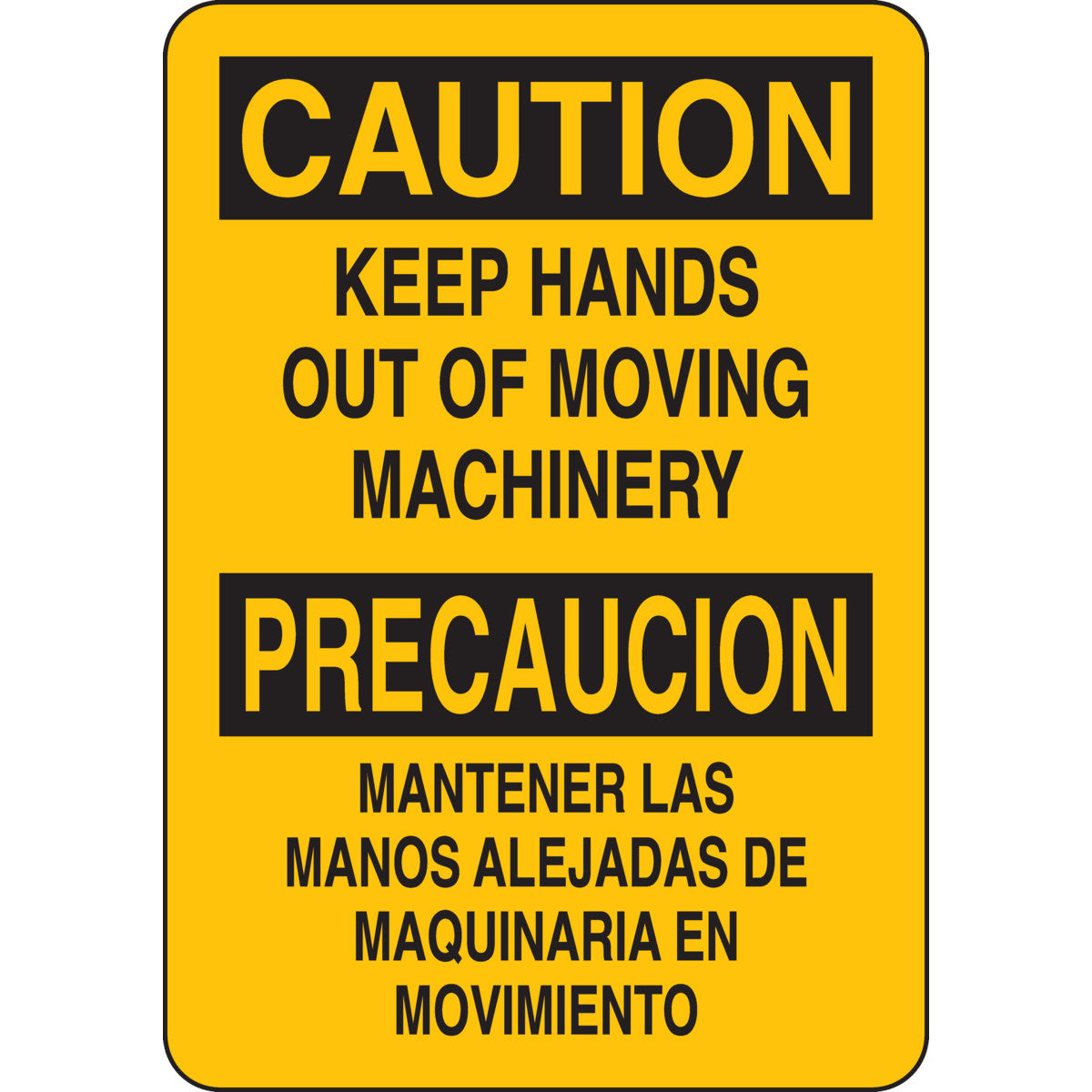 B401 10X7 BLK/YEL BILING/CAUTION KEEP