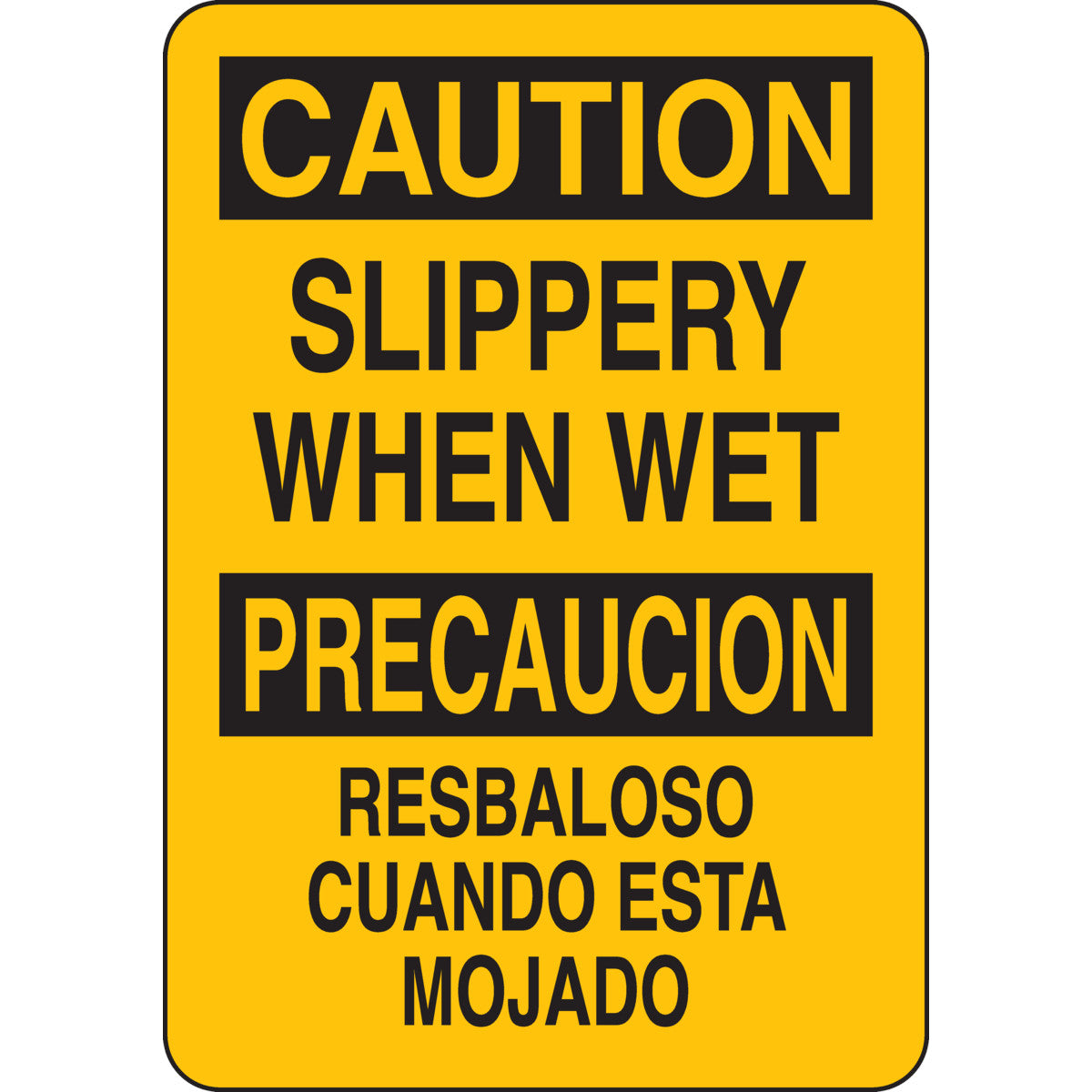 B401 10X7 BLK/YEL BILING/CAUTION SLIP