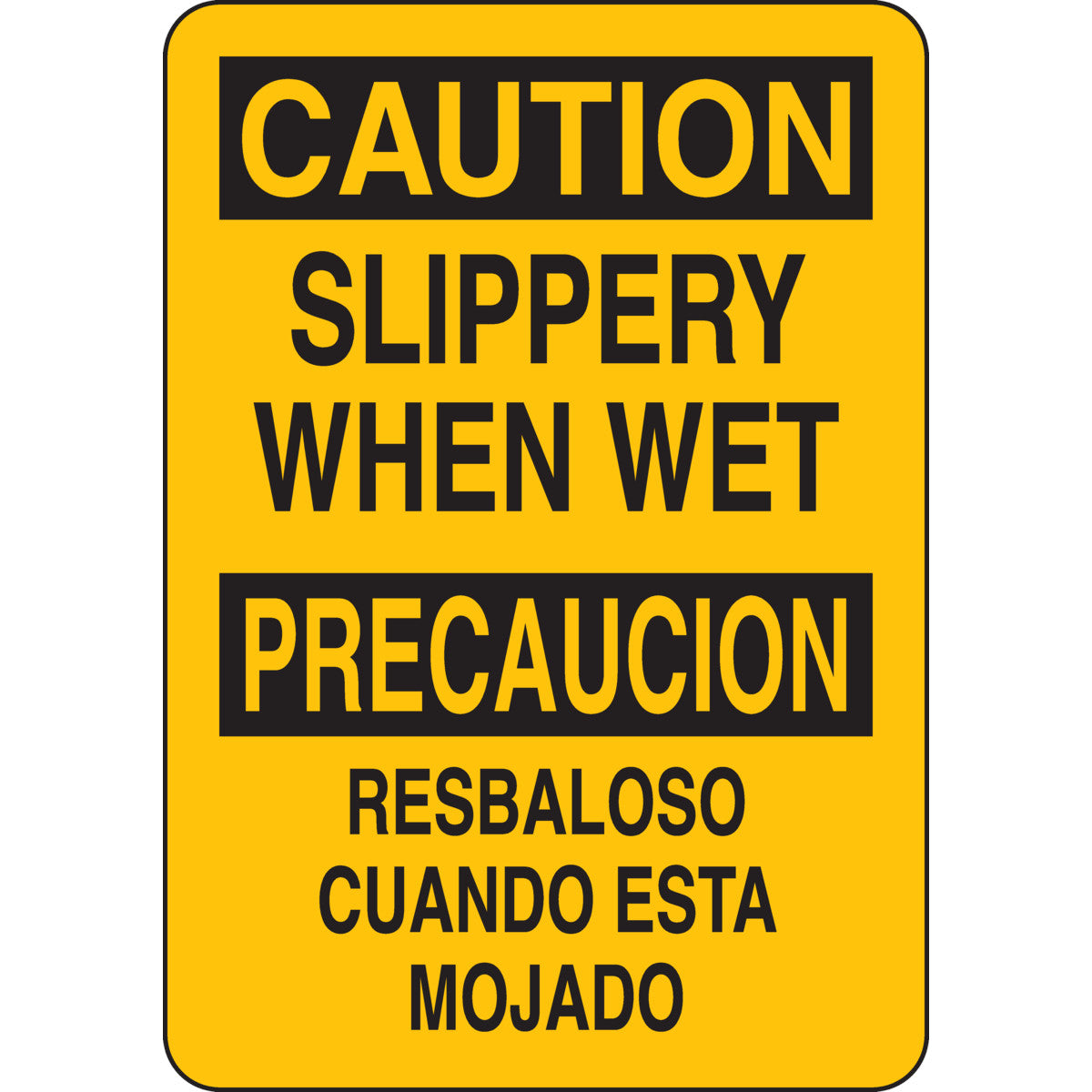 B302 10X7 BLK/YEL BILING/CAUTION SLIP