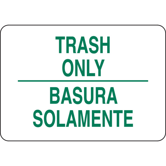 B302 7X10 GRN/WHT BILING/TRASH ONLY