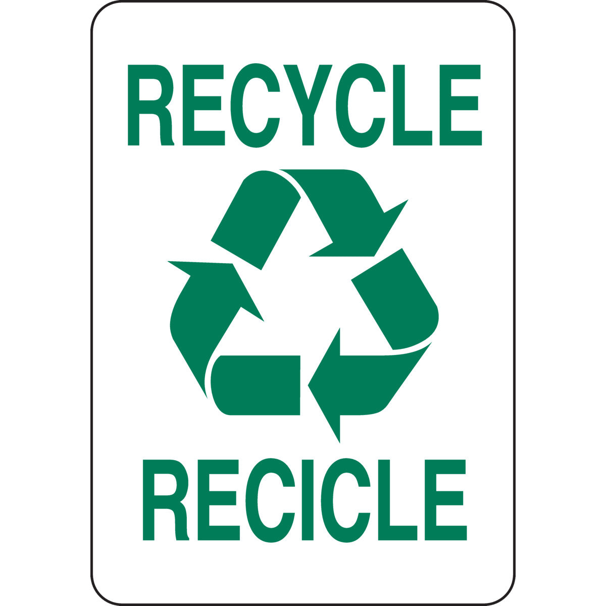 B302 10X7 GRN/WHT BILING/RECYCLE