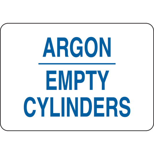 B555 7X10 BLU/WHT ARGON EMPTY CYLINDERS