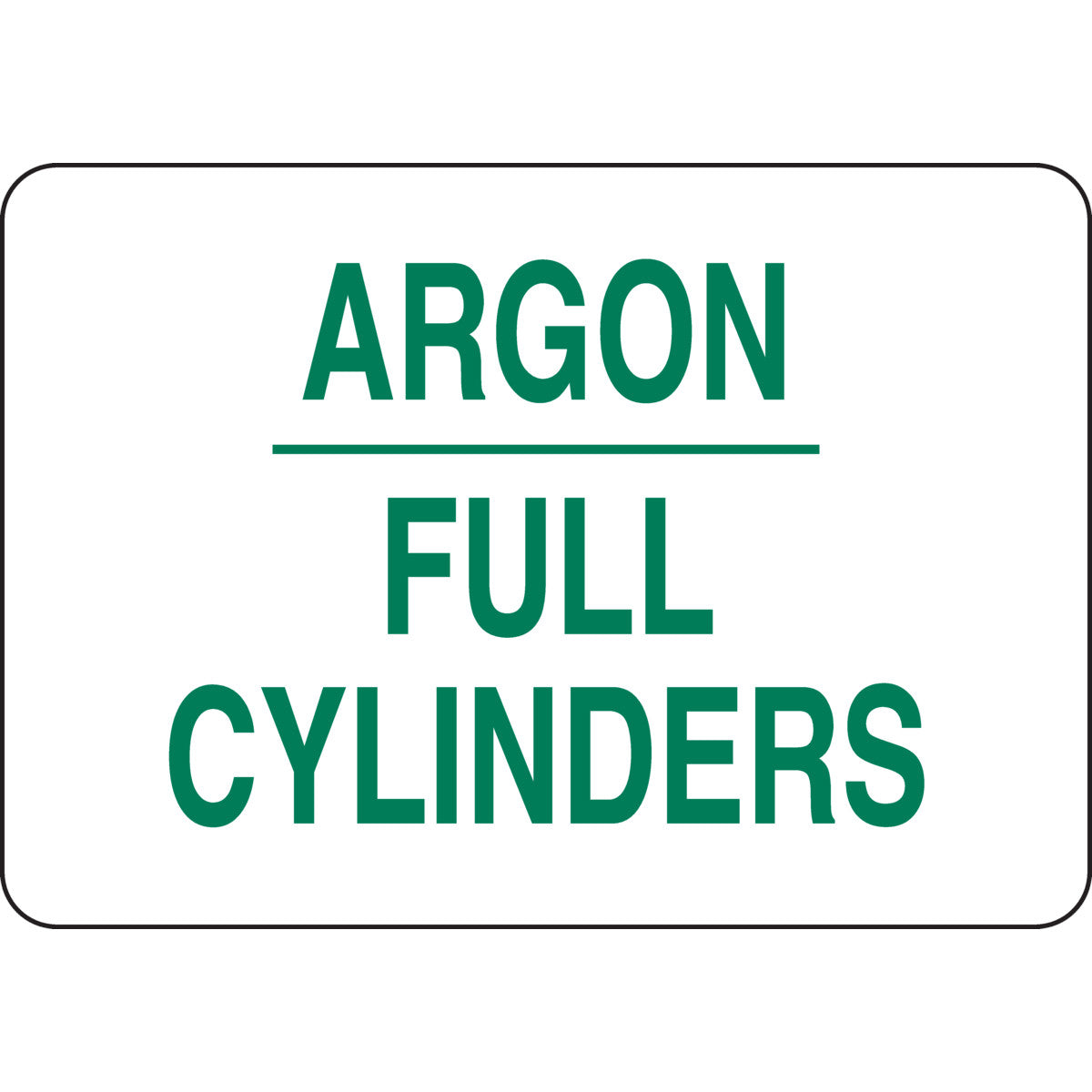 B555 7X10 GRN/WHT ARGON FULL CYLINDERS