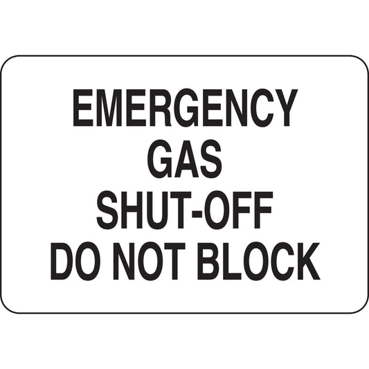 B555 7X10 BLK/WHT EMERGENCY GAS SHUT