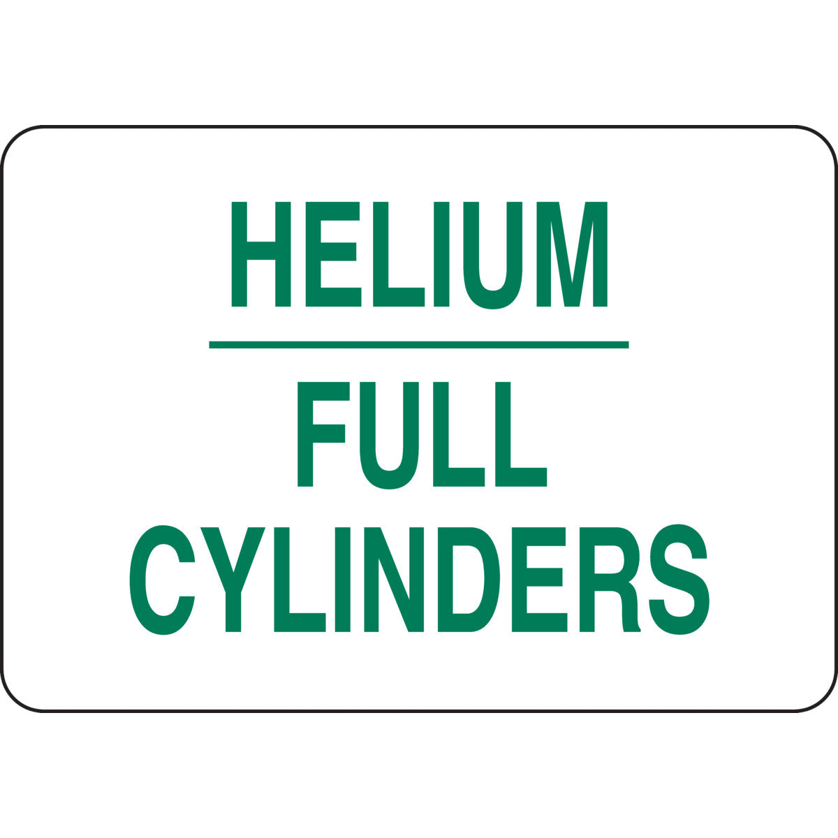 Sgn B555 7X10 GN/WT HELIUM FULL CYLINDER