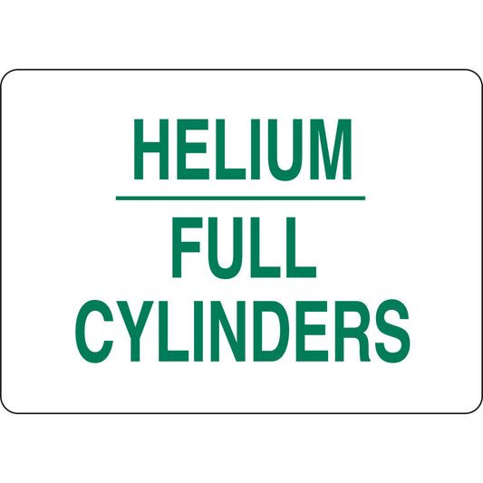 B401 10X14 GRN/WHT HELIUM FULL CYLINDERS