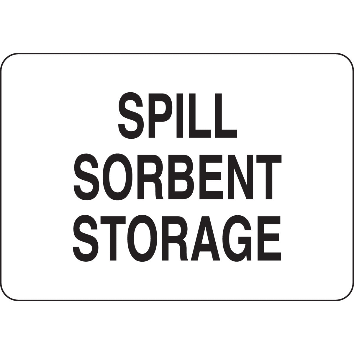 B401 10X14 BLK/WHT SPILL SORBENT STORAGE