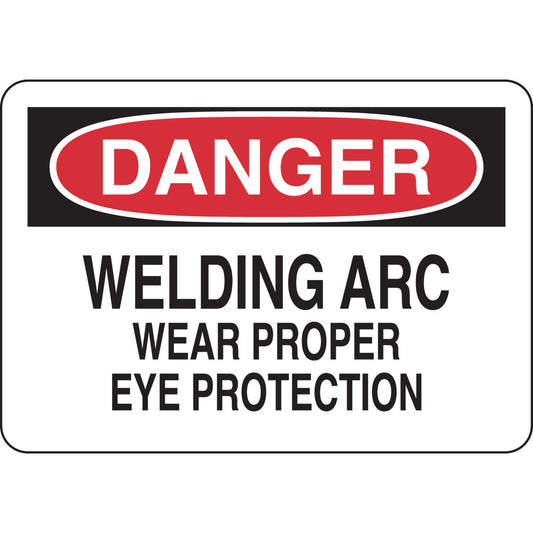 B401 10X14 BLK/RED/WHT DANGER WELDING