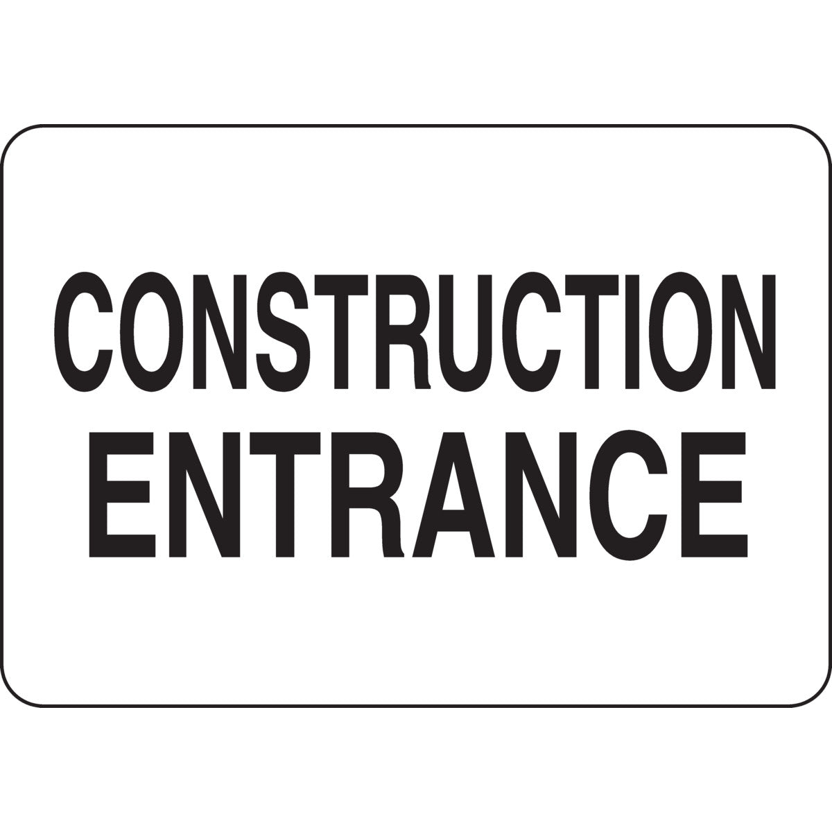 B302 7X10 BLK/WHT CONSTRUCTION ENTRANCE