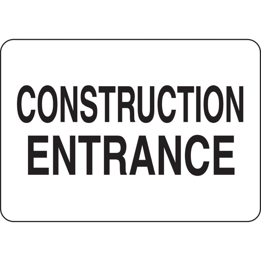 B555 7X10 BLK/WHT CONSTRUCTION ENTRANCE