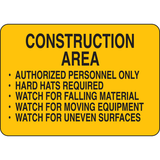 B302 7X10 BLK/YEL CONSTRUCTION AREA
